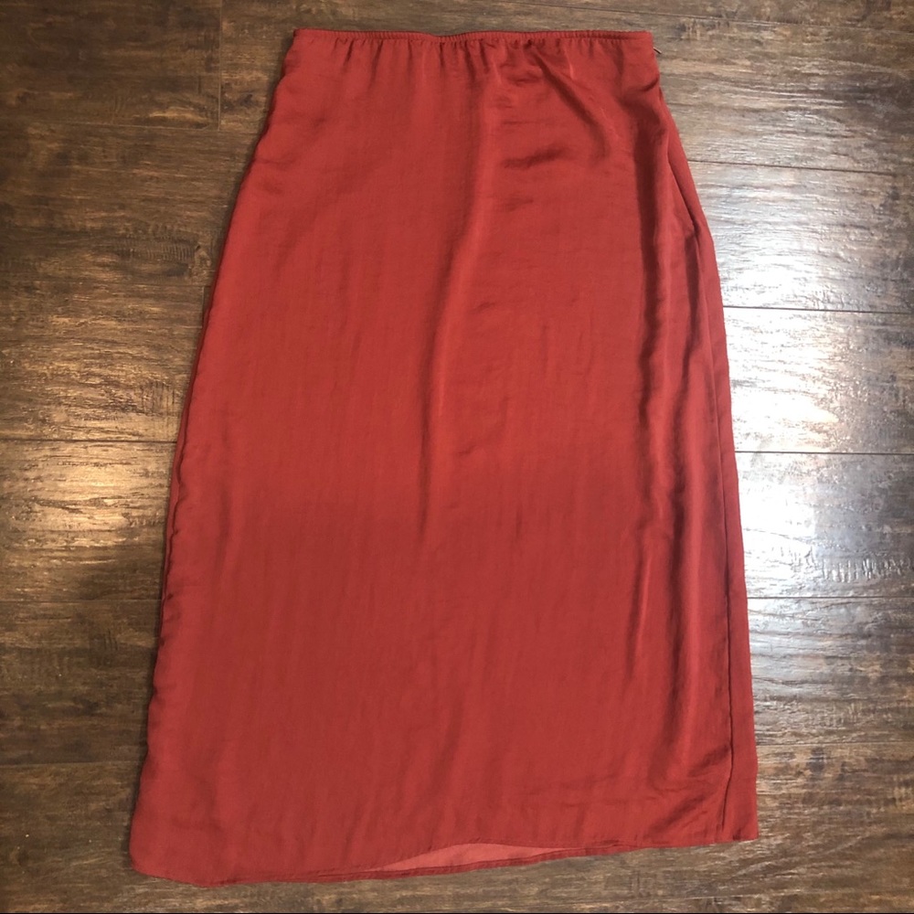 American Eagle Outfitters Rust Midi Skirt